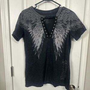 Affliction Age of Winter Graphic Tee | Gothic y2k. Large